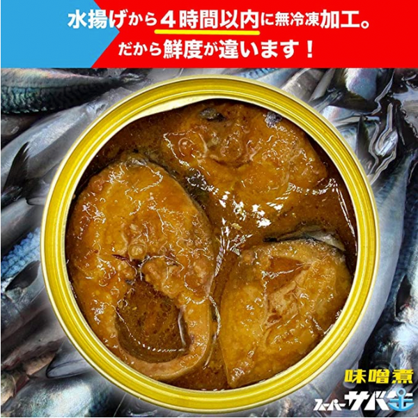 スーパーサバ缶【味噌煮】6缶セット